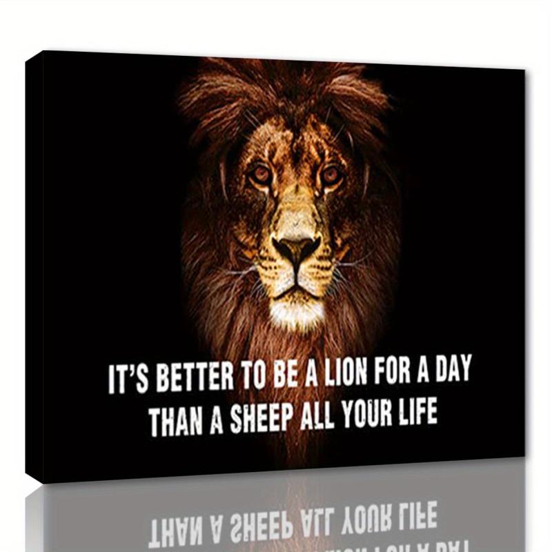 Lion Not Sheep Office Motivational Wall Art