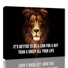 Lion Not Sheep Office Motivational Wall Art