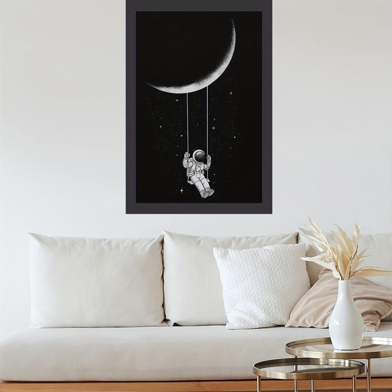 Canvas Art Moon Swing Poster 20x30 Cm Modern Art