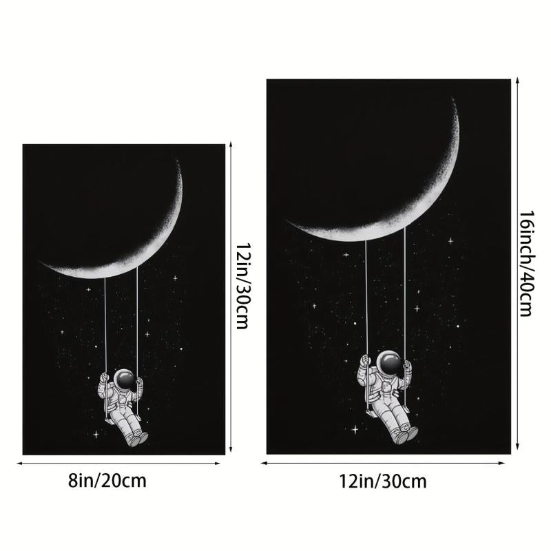 Canvas Art Moon Swing Poster 20x30 Cm Modern Art