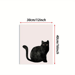 Canvas Poster Lack Cat Halloween Poster Animal Hanging Painting