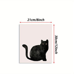 Canvas Poster Lack Cat Halloween Poster Animal Hanging Painting