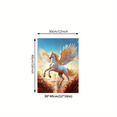 Canvas Poster Flying Horse Elf Painting - Ideal Gift for Bedroom Decor