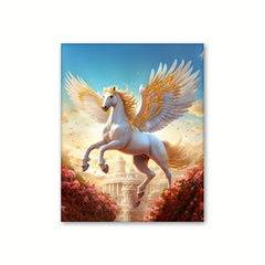 Canvas Poster Flying Horse Elf Painting - Ideal Gift for Bedroom Decor