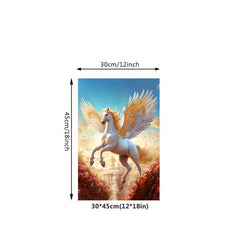 Canvas Poster Flying Horse Elf Painting - Ideal Gift for Bedroom Decor