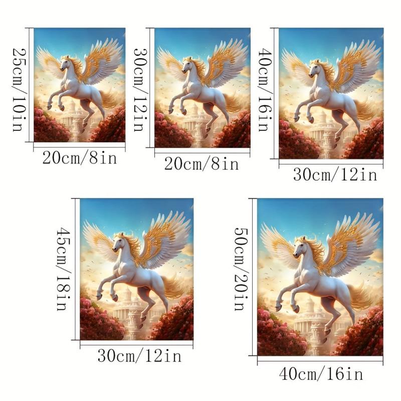 Canvas Poster Flying Horse Elf Painting - Ideal Gift for Bedroom Decor
