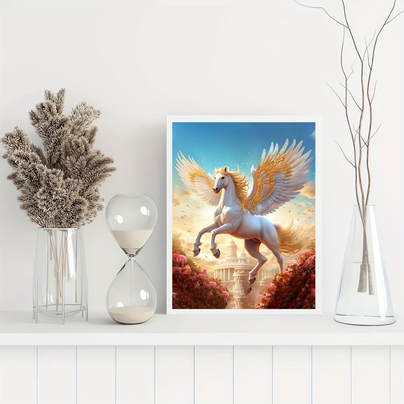 Canvas Poster Flying Horse Elf Painting - Ideal Gift for Bedroom Decor