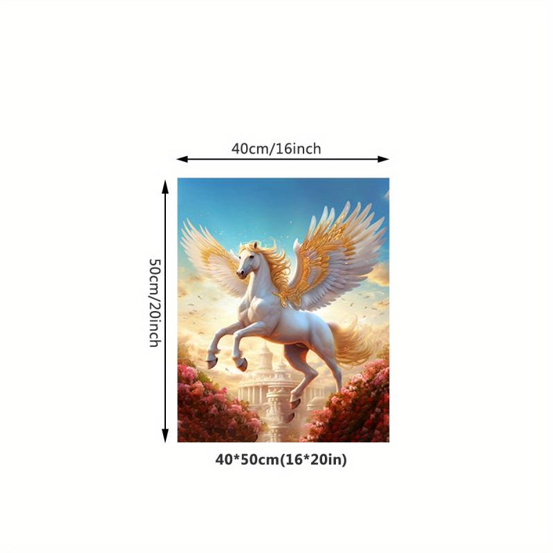 Canvas Poster Flying Horse Elf Painting - Ideal Gift for Bedroom Decor