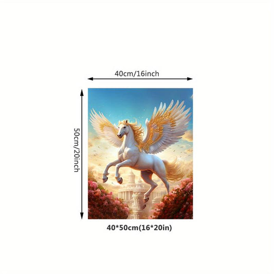 Canvas Poster Flying Horse Elf Painting - Ideal Gift for Bedroom Decor