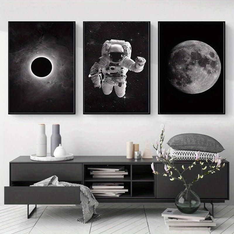 3pcs Outer Space Landscape Canvas Wall Art Home Decor 12 x8 17 x12