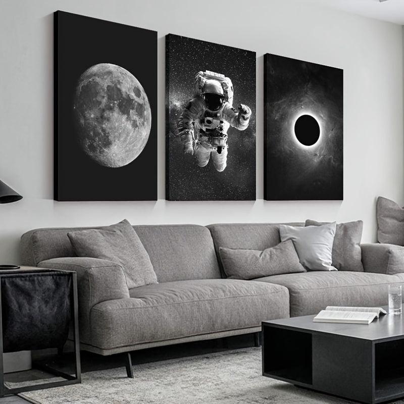 3pcs Outer Space Landscape Canvas Wall Art Home Decor 12 x8 17 x12