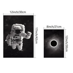 3pcs Outer Space Landscape Canvas Wall Art Home Decor 12 x8 17 x12