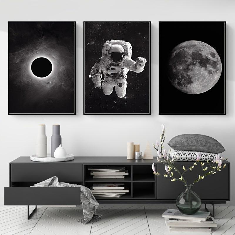 3pcs Outer Space Landscape Canvas Wall Art Home Decor 12 x8 17 x12