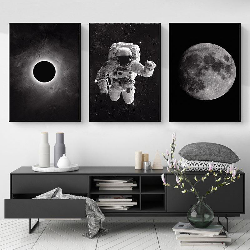 3pcs Outer Space Landscape Canvas Wall Art Home Decor 12 x8 17 x12