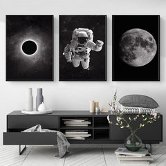 3pcs Outer Space Landscape Canvas Wall Art Home Decor 12 x8 17 x12