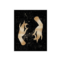 Celestial Sun and Moon Print Wall Decor Witchy Witchcraft Art 20x32