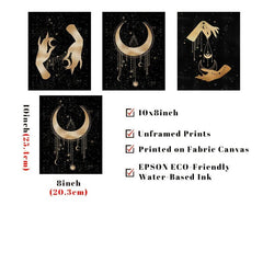 Celestial Sun and Moon Print Wall Decor Witchy Witchcraft Art 20x32