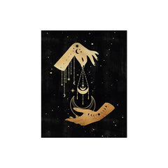 Celestial Sun and Moon Print Wall Decor Witchy Witchcraft Art 20x32
