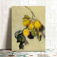 Monet Lemons Canvas Wall Art - Home Bar Restaurant Decor - 30x40
