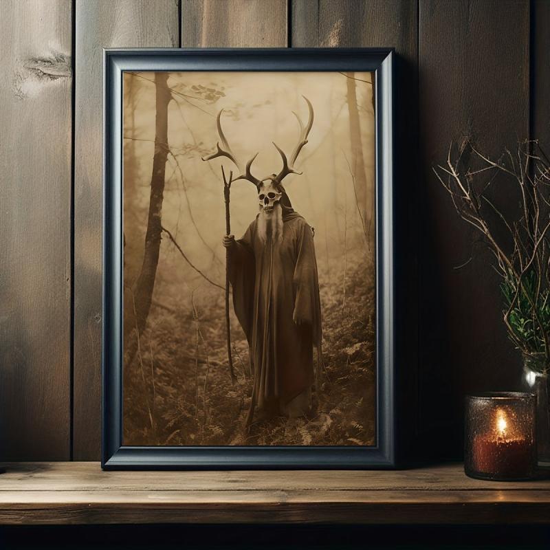 Canvas Poster Vintage Art Druid Of The Forest Poster