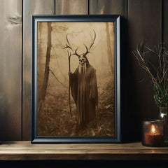 Canvas Poster Vintage Art Druid Of The Forest Poster