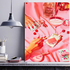 Pink Room Art Poster Wall Decoration Canvas Printing