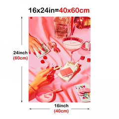 Pink Room Art Poster Wall Decoration Canvas Printing