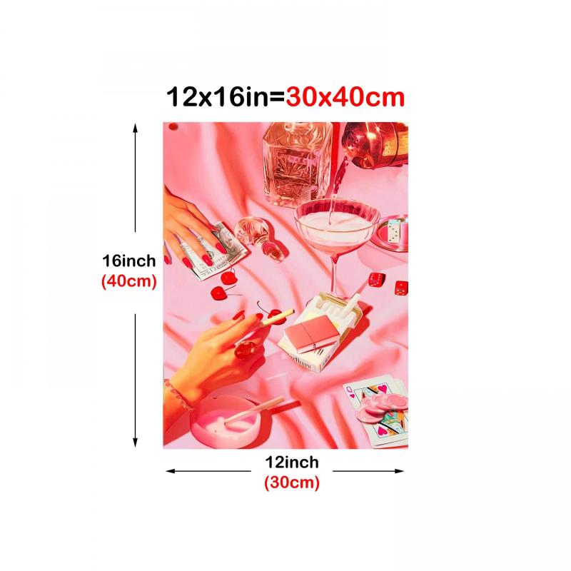 Pink Room Art Poster Wall Decoration Canvas Printing