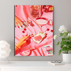 Pink Room Art Poster Wall Decoration Canvas Printing