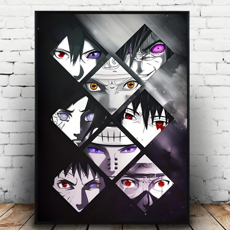Anime Eyes Canvas Painting for Home and Children's Room Decor
