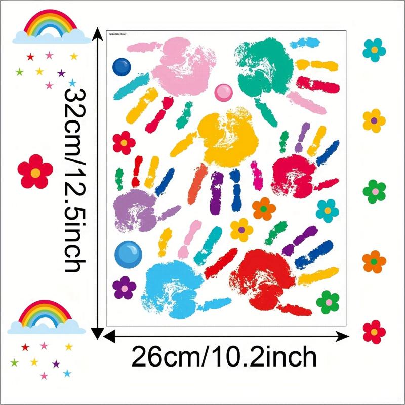 Rainbow Splash Wall Stickers for Classroom Decoration