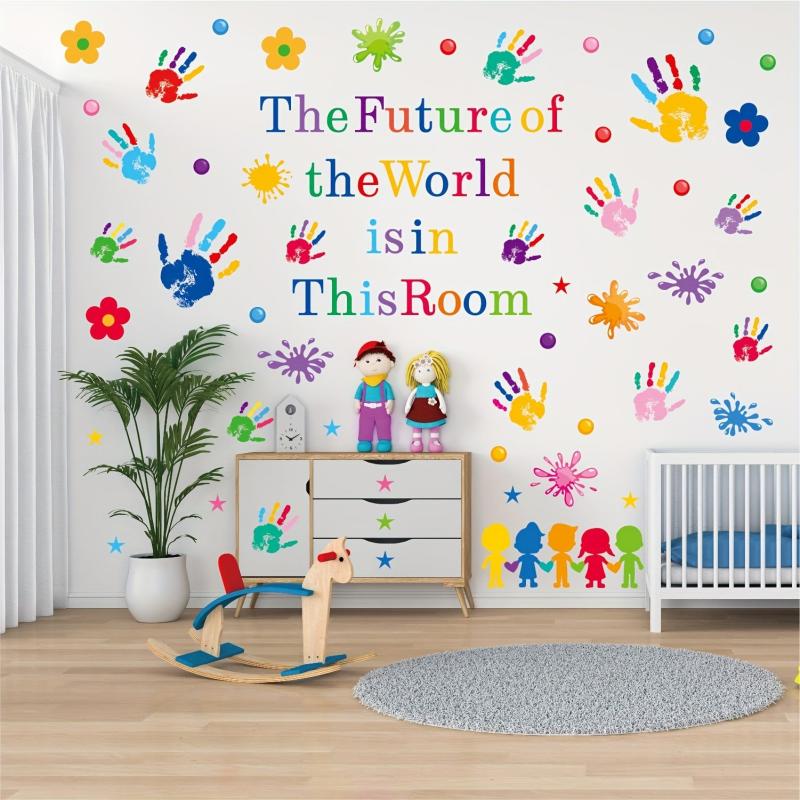 Rainbow Splash Wall Stickers for Classroom Decoration