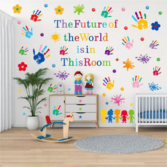Rainbow Splash Wall Stickers for Classroom Decoration