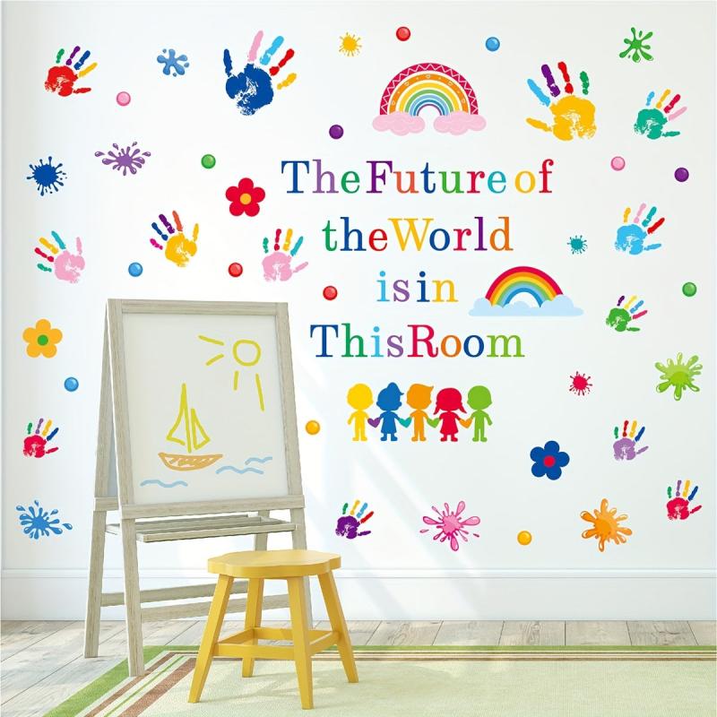 Rainbow Splash Wall Stickers for Classroom Decoration