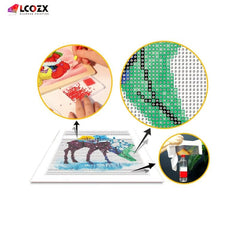5D Christmas Animal Rhinestone Painting Kit