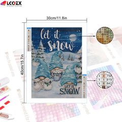 5D Christmas Animal Rhinestone Painting Kit