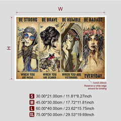 Inspirational Girls Canvas Wall Art Poster