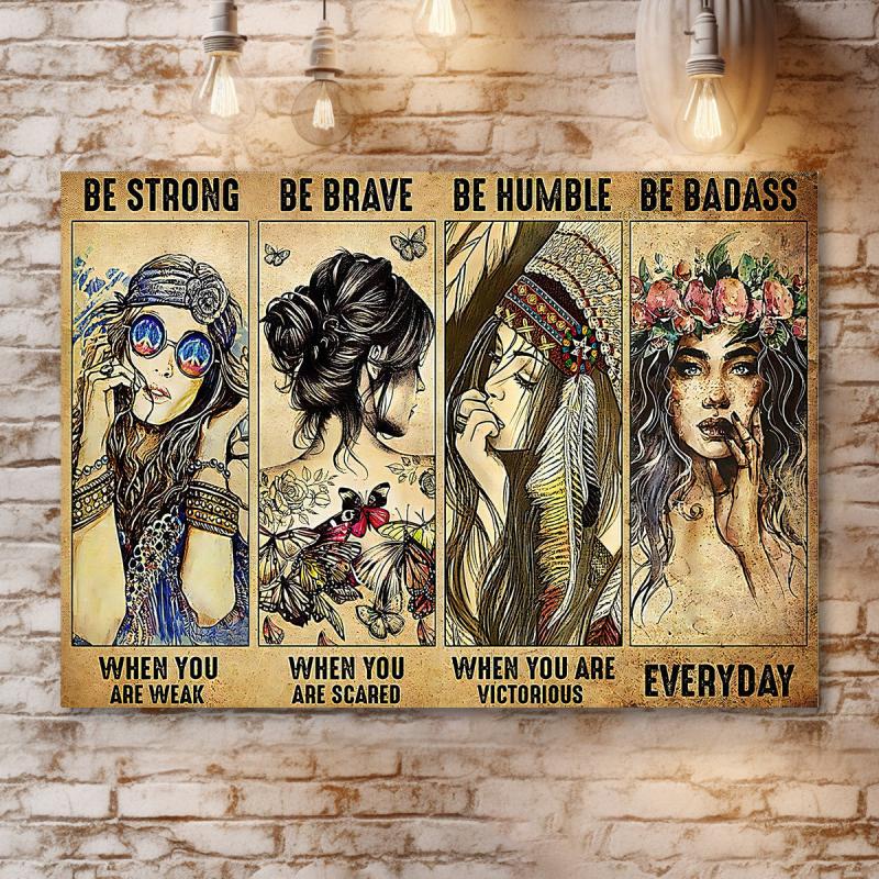 Inspirational Girls Canvas Wall Art Poster