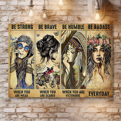 Inspirational Girls Canvas Wall Art Poster
