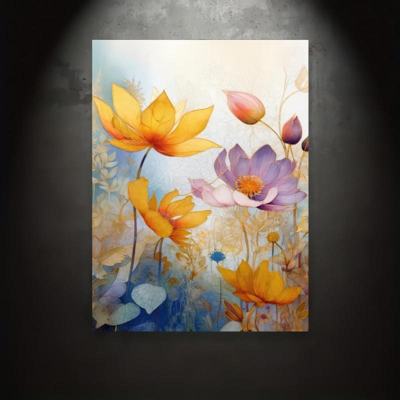 Flowers Painting On Canvas Wall Art for Home Decor