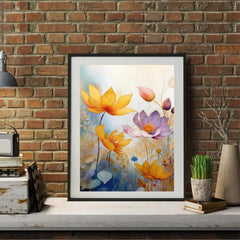 Flowers Painting On Canvas Wall Art for Home Decor