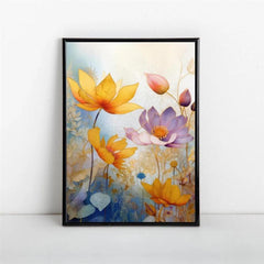 Flowers Painting On Canvas Wall Art for Home Decor