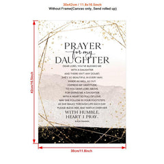 Prayer For My Daughter Painting On Canvas Wall Art
