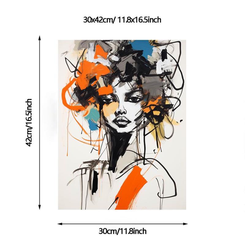 Minimalist Woman Abstract Graffiti Poster Canvas Painting Wall Decor Art