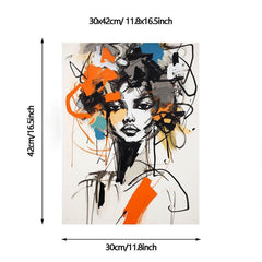 Minimalist Woman Abstract Graffiti Poster Canvas Painting Wall Decor Art