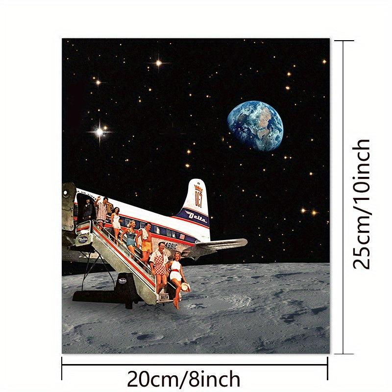 Vintage Surrealism Art Moon Print Travel To The Moon Poster