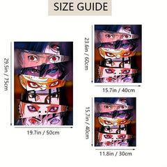 Colorful Anime Eyes Canvas Painting Abstract Style Poster