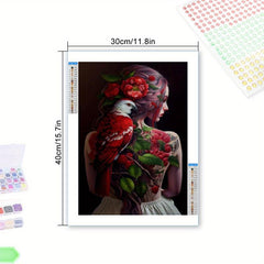Girl Diamond Painting Kit - Round Full Drill Diamond Art Embroidery Craft