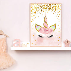 Set of 3 Unicorn Posters for Nursery and Baby Girl Bedroom Decor