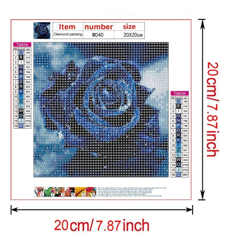 1pc 5D DIY Diamond Painting 20 Rose Painting Without Frame